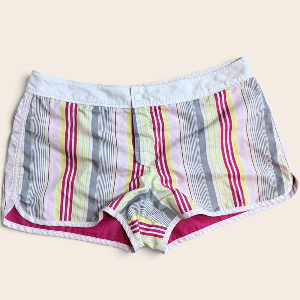 Adidas Reversible Shorts Pink Red Striped Retro Sporty 80s Athletic